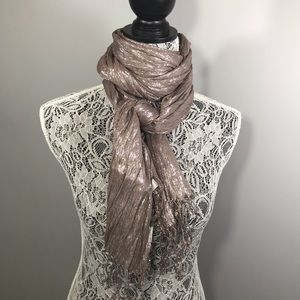 Jaclyn Smith Collection shimmer brown scarf